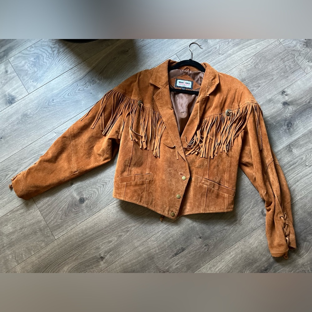 Vintage Minnetonka Leather Fringe Jacket